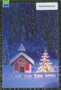 Adventskalender Kapelle mit Tanne aus 98480/8