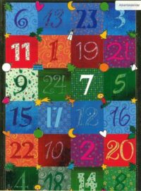 Adventskalender große Zahlen, 21 x 29,7 cm - aus 98454/6