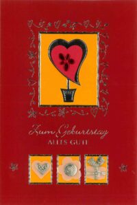 Faltkarte Geburtstag - rotes Herz - aus 98456/6