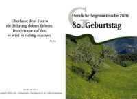 Faltkarte 80. Geburtstag - Baum