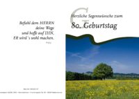 Faltkarte 80. Geburtstag - Landschaft 1