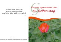 Faltkarte 50. Geburtstag - Blume