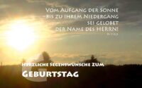 Geburtstagspostkarte Sonnenuntergang