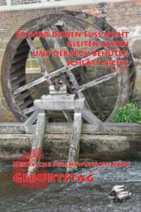 Postkarte Geburtstag - Wasserrad
