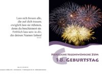 Faltkarte - 18. Geburtstag Feuerwerk
