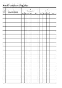 Konfirmations-Register | Standardausführung – Bild 2