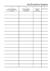 Konfirmations-Register | Standardausführung – Bild 3