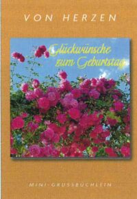 Karte mit Mini-Grußbüchlein-Glückwünsche zum Geburtstag - aus 95950/3